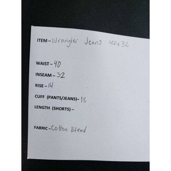 Wrangler Regular Fit Jeans Men's Size 40x32 Flex - Picture 8 of 10